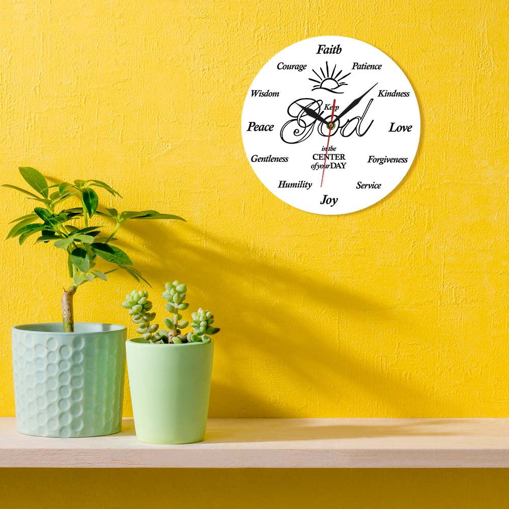 Orologio da parete Sole e scritte spirituali