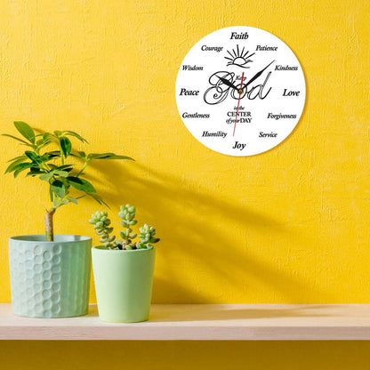 Orologio da parete Sole e scritte spirituali