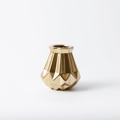 Vaso ceramica dorato