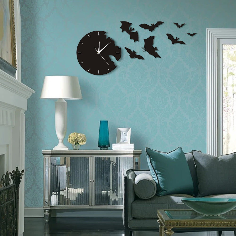 Orologio da parete Silhouette pipistrelli