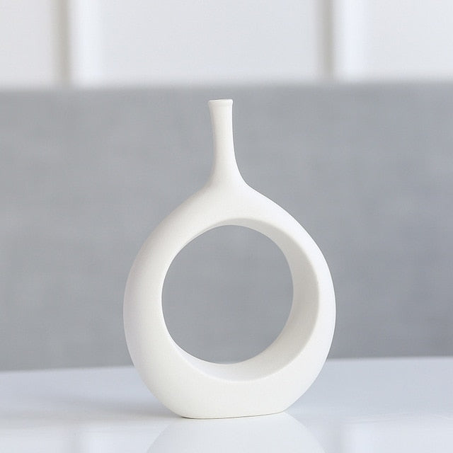 Vaso ceramica bianco