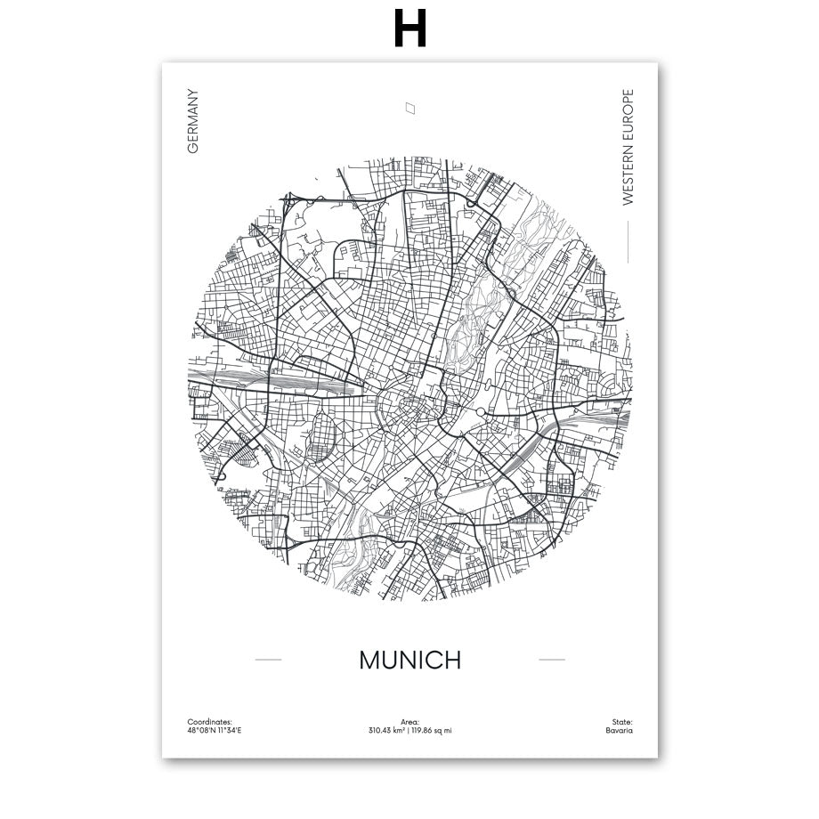 Poster mappe città