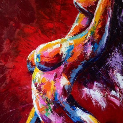 Quadro astratto figura femminile