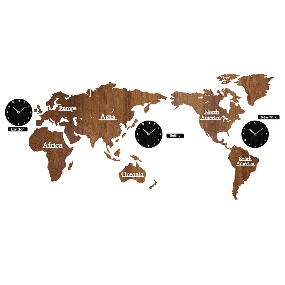 Orologio da parete Mappa mondiale orologi