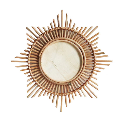 Specchio rattan rotondo