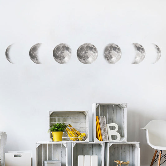 Adesivo murale Fasi lunari nello spazio