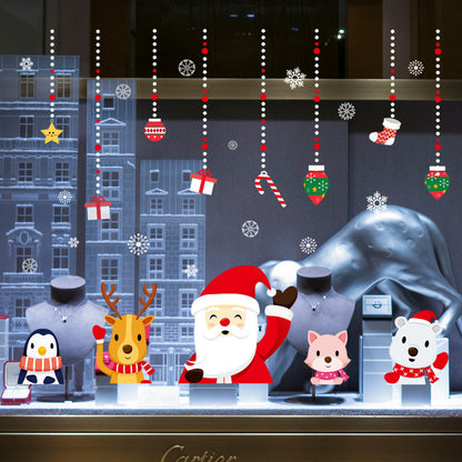 Adesivo murale Babbo Natale con decorazioni