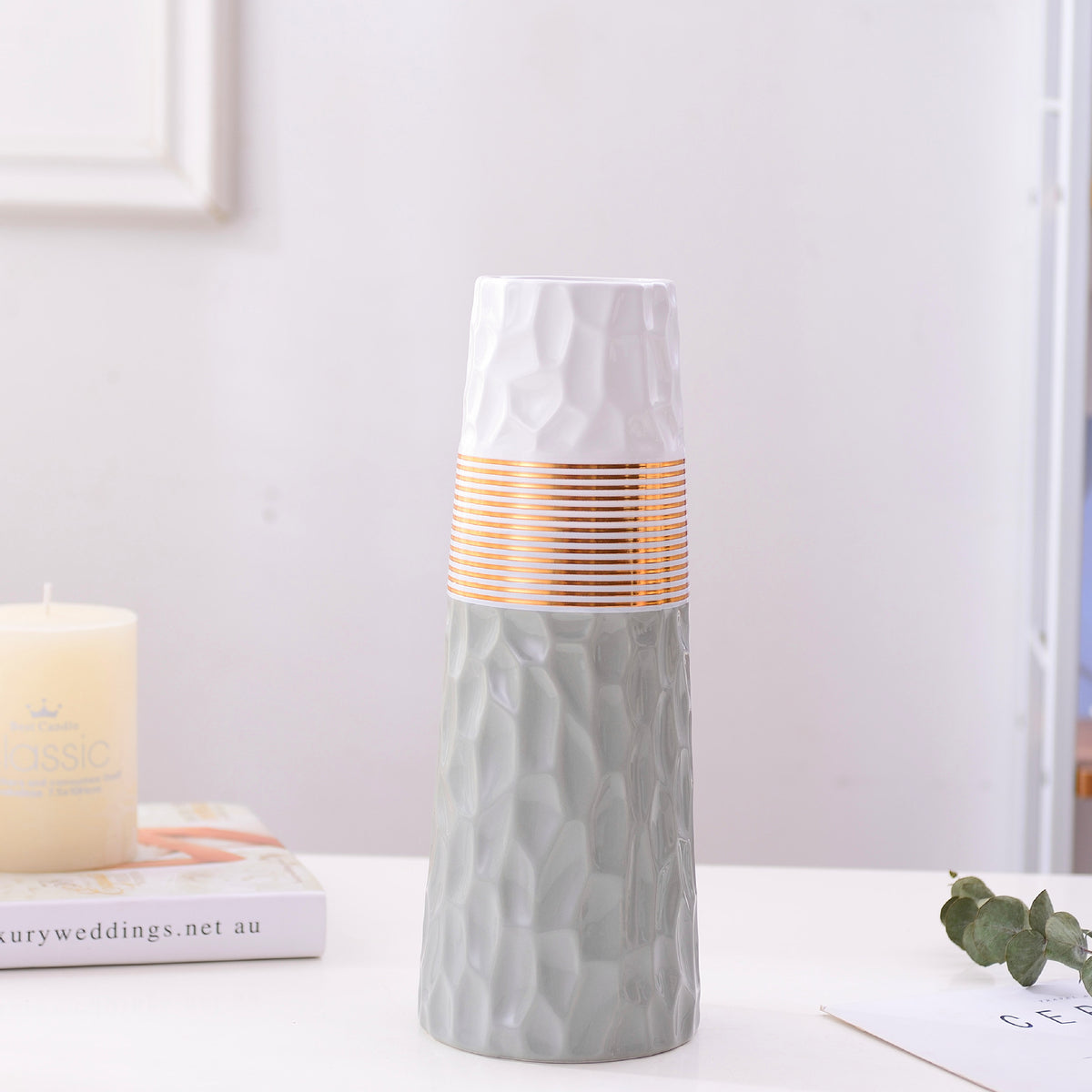 Vaso ceramica bicolore