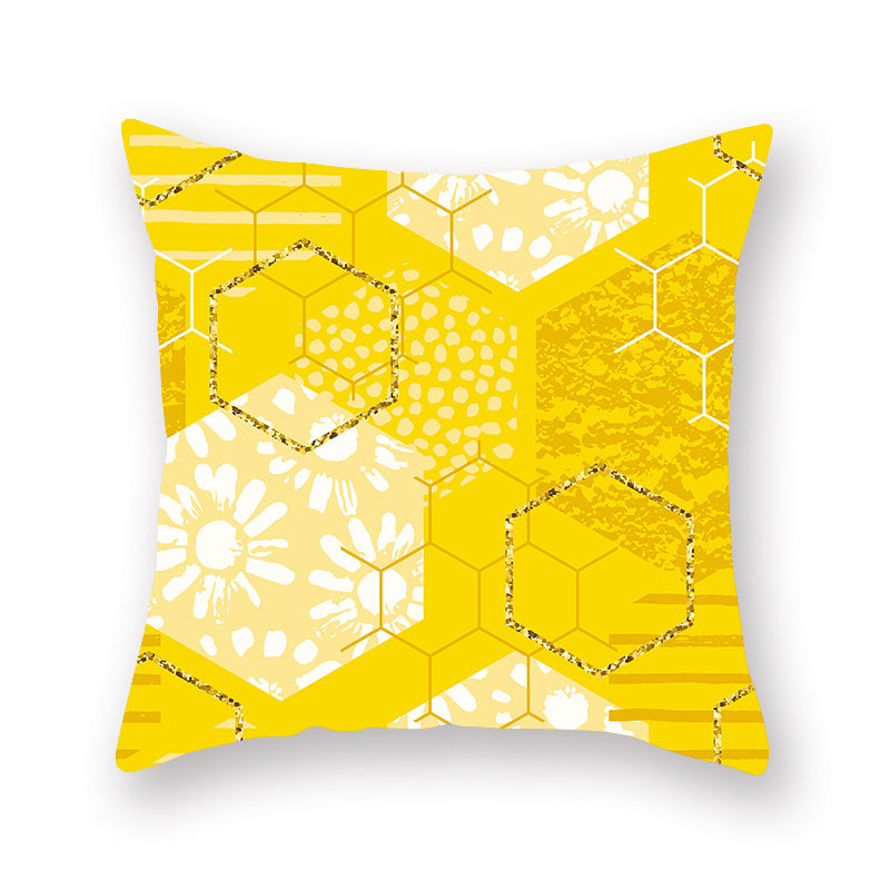 Cuscino giallo geometrico