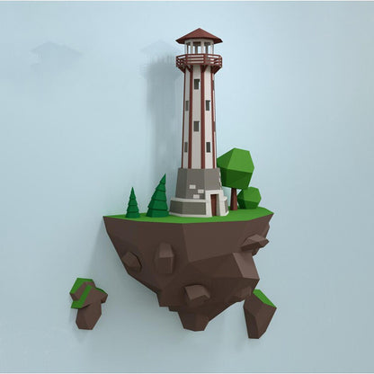 Decorazione faro in carta