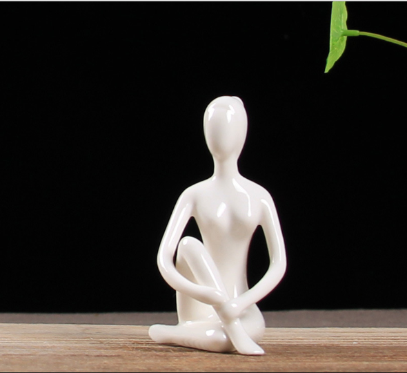 Statuetta yoga ceramica