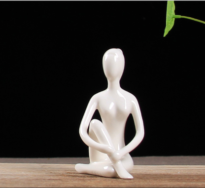 Statuetta yoga ceramica