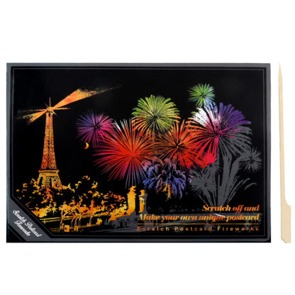 Quadro scratch fuochi d'artificio