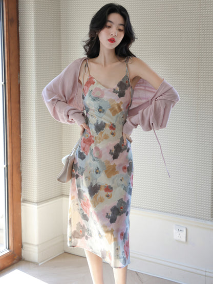 Vestito vintage stampa artistica