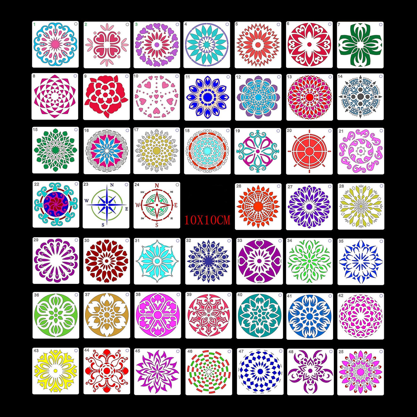 Stencil Mandala Dipinti