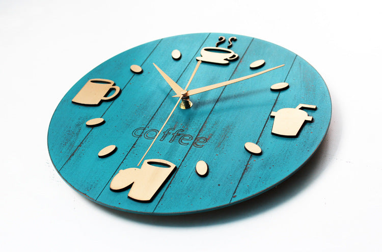 Orologio da parete Tazze caffè turchese