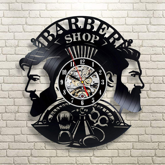 Orologio da parete Barber shop teste