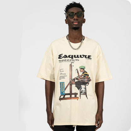 T-shirt Dipinto Retro