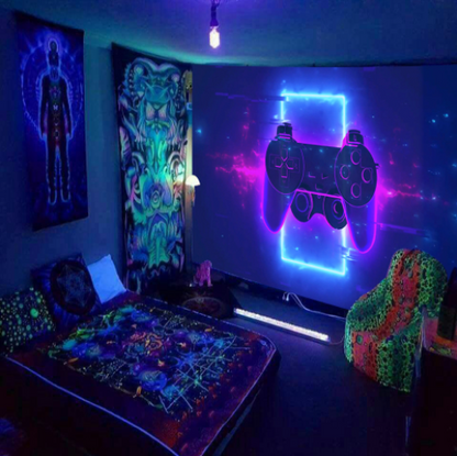 Tappezzeria fluorescente teschio