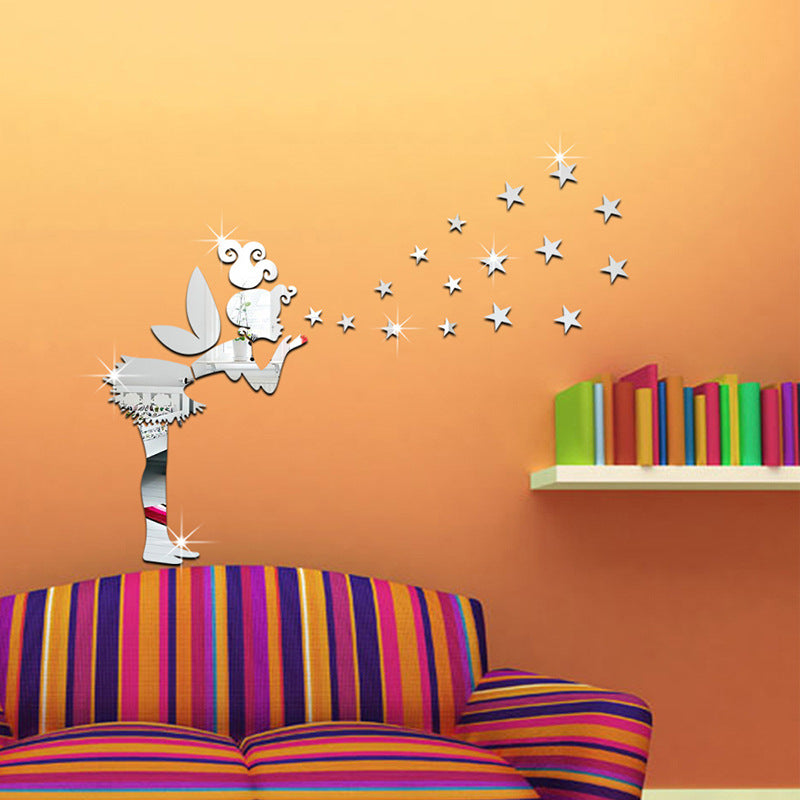 Sticker murale specchio stella