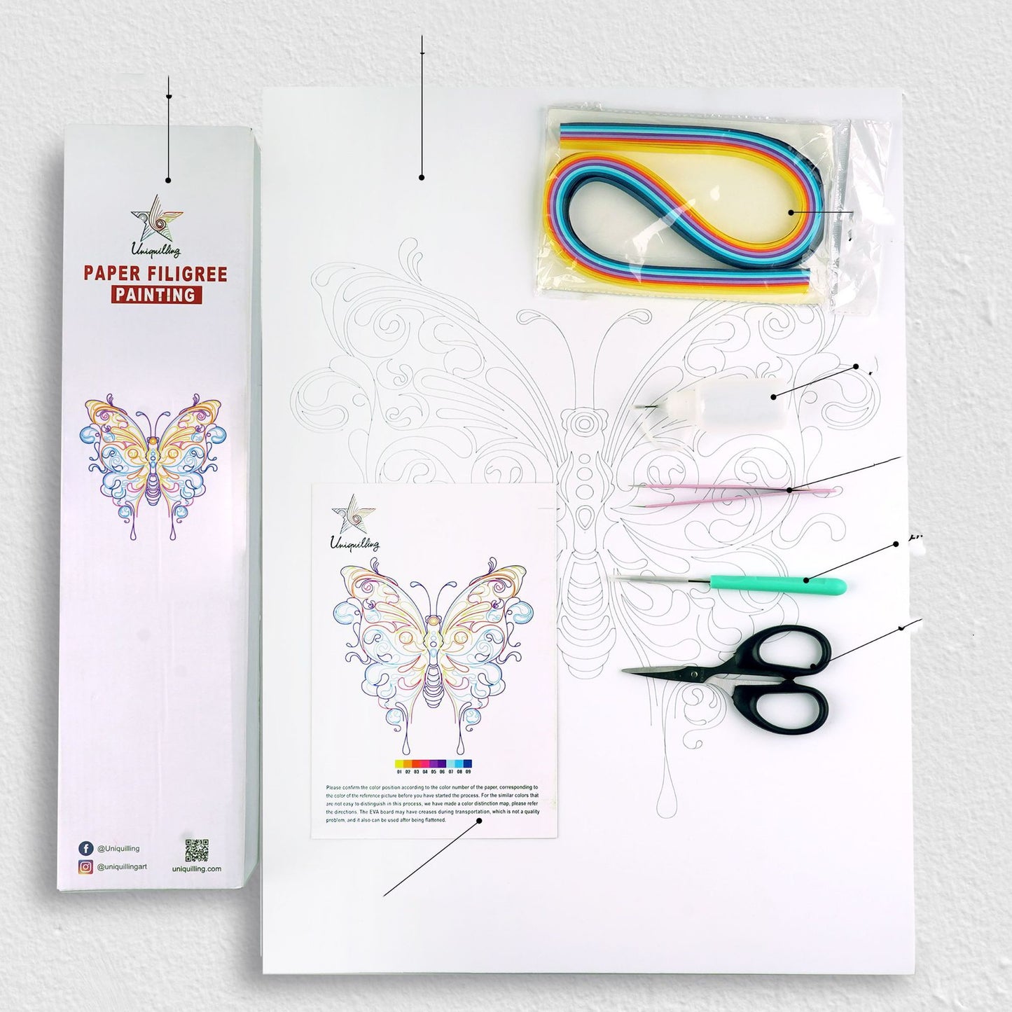 Quadro carta trapuntata