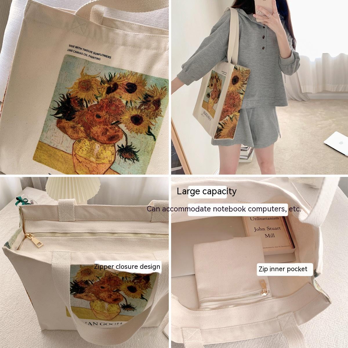 Borsa tela girasoli