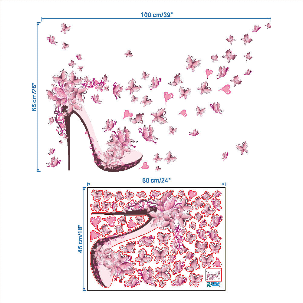 Sticker farfalle rosa