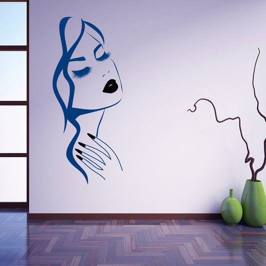 Adesivo murale Volto di donna stilizzato
