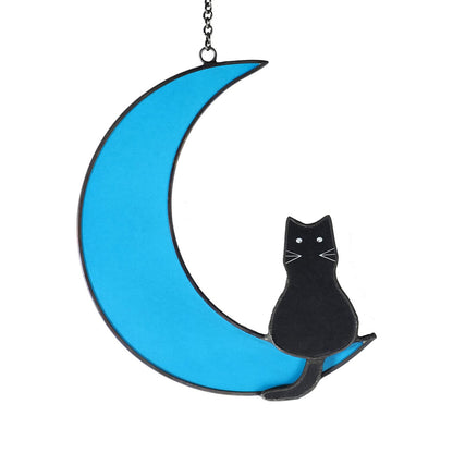Ciondolo gatto luna