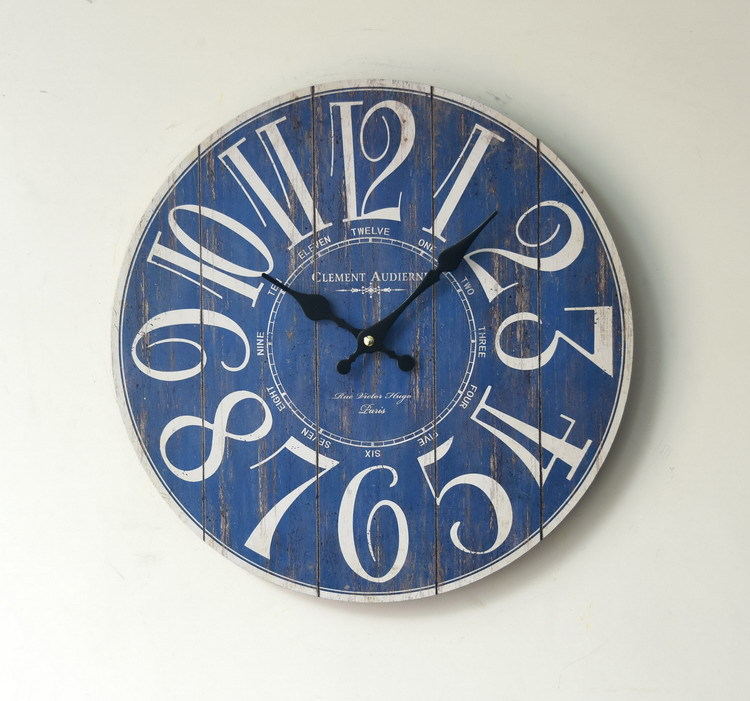 Orologio da parete Numeri romani blu