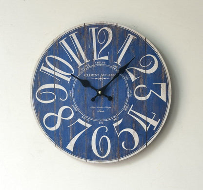 Orologio da parete Numeri romani blu