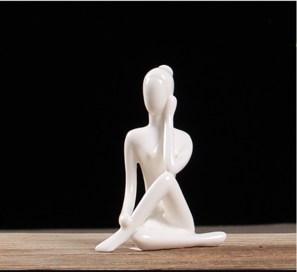 Statuetta yoga ceramica