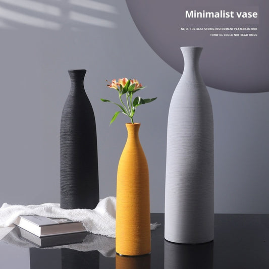 Vasi trio collo stretto nero giallo