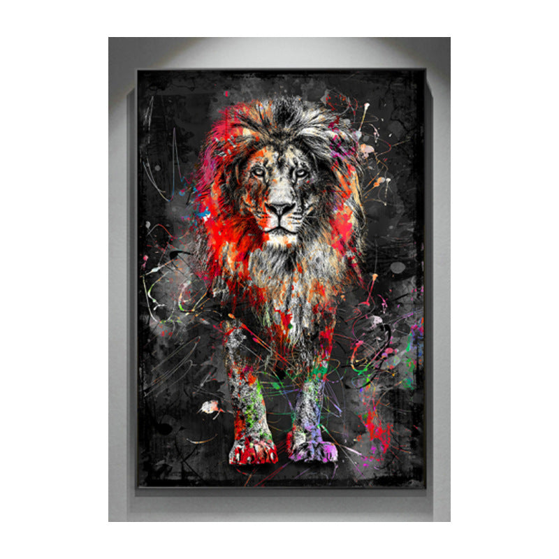 Quadro Leone Astratto