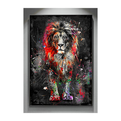 Quadro Leone Astratto