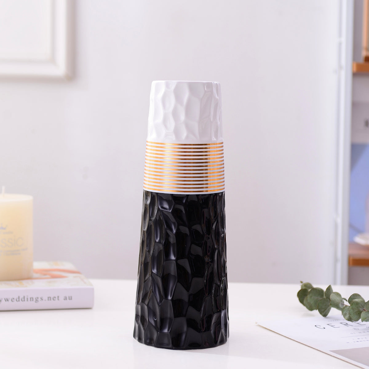 Vaso ceramica bicolore