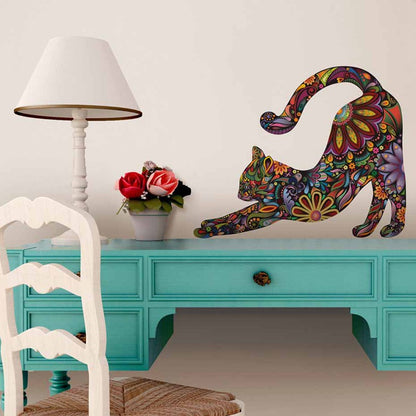 Sticker murale gatto mandala