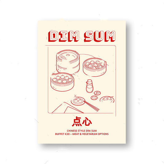Quadro su tela Menu ristoranti asiatici