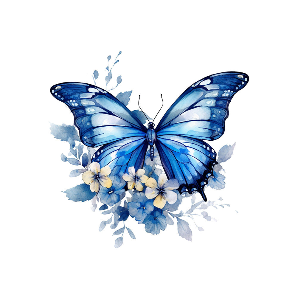 Adesivo Murale Farfalla e Fiori