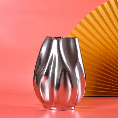 Vaso trasparente argento