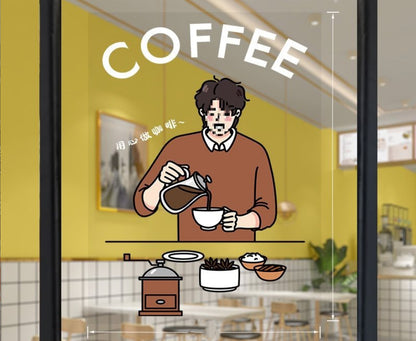Adesivo murale caffetteria