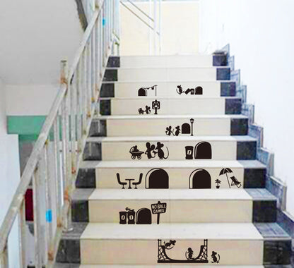 Adesivo Murale Famiglia di Topi