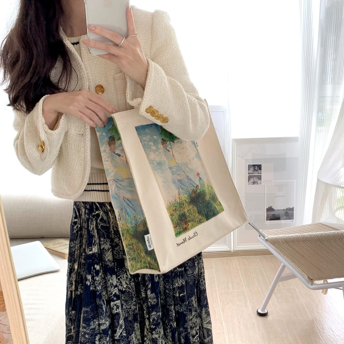 Borsa di tela con zip