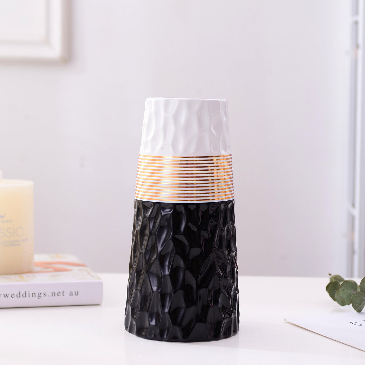 Vaso ceramica bicolore