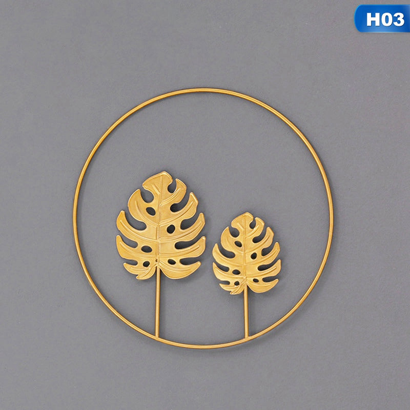 Decorazione murale ferro ginkgo