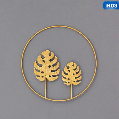 Decorazione murale ferro ginkgo