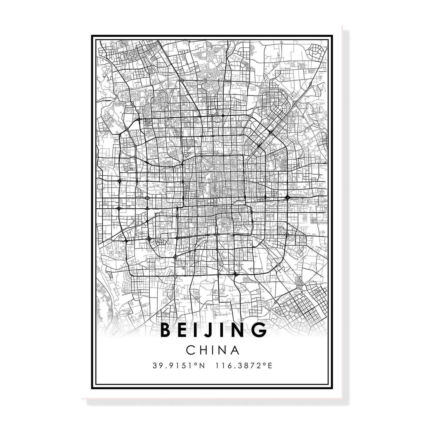 Quadro Mappa Città Cinesi