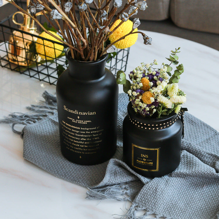 Vaso in vetro bronzato stile nordico