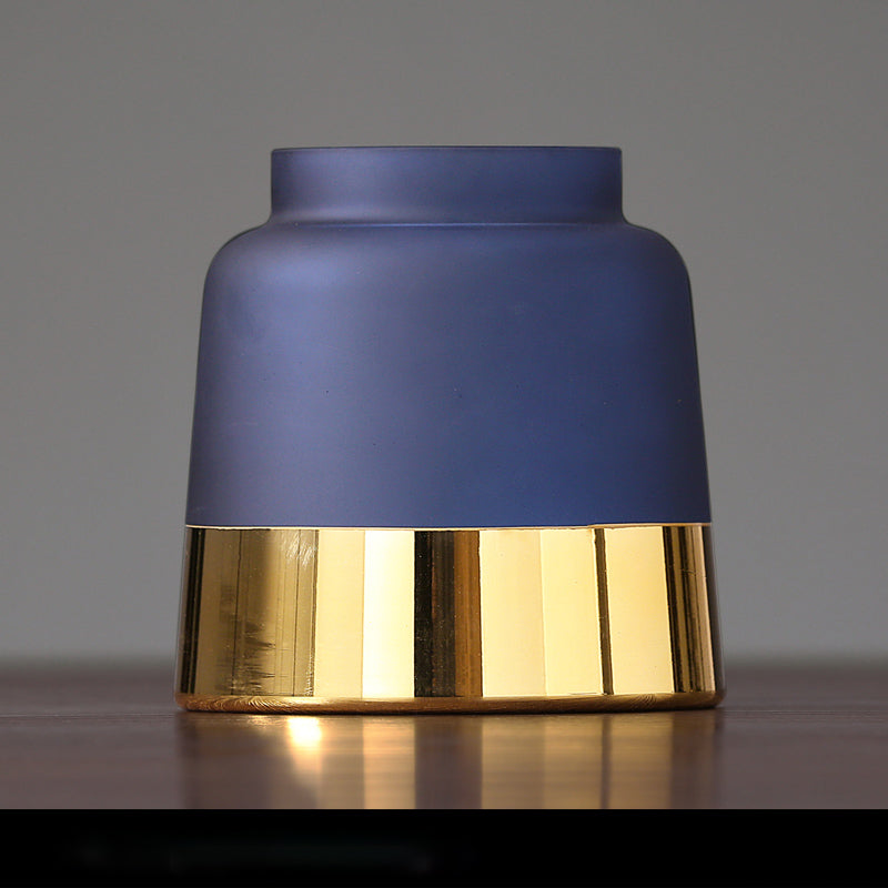 Vaso Vetro Effetto Ghiaccio Oro