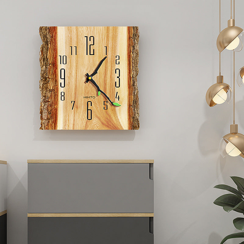 Orologio da parete Legno naturale corteccia